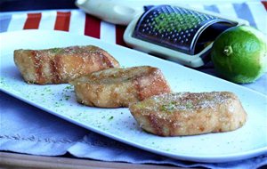 Torrijas Con Leche De Coco Jengibre Y Lima