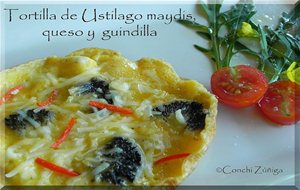 Tortilla Con Ustilago Maydis, Queso Y Guindilla
