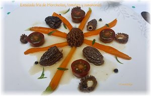 Ensalada Fría De Morchellas, Tomates Y Zanahorias
