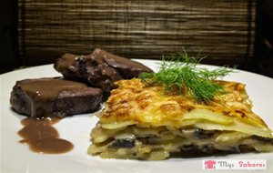 Gratin De Papas Y Portobellos
