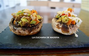 Champiñones Rellenos De Verduras Y Quinoa 
