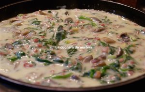 Setas Con Bechamel Y Verduras
