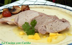 Solomillo De Cerdo A La Sal Con Salsa De Mango
