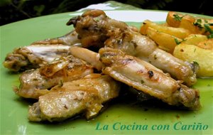 Alitas De Pollo En Salsa Al Ajillo
