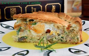 Pastel De Pollo, Rúcula Y Champiñón
