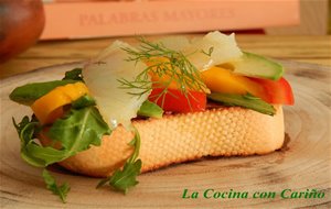 Pincho De Bacalao En Aceite Con Ensalada De Mango Y Aguacate
