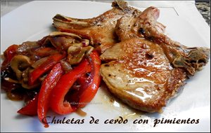 Chuletas De Cerdo Con Pimentos
