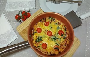 Frittata Con Beicon Y Espinacas
