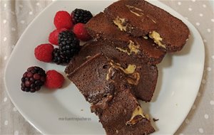 Brownie De Cacao Con Crema De Cacahuete (microondas)
