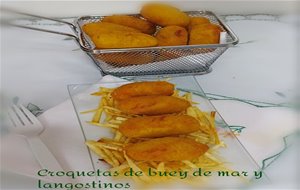 Croquetas De Buey De Mar Y Langostinos
