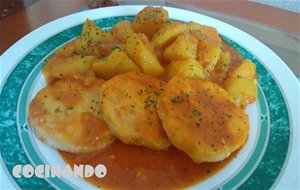 Guiso De Medallones De Merluza  Con Patatas
