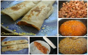 Burritos De Chicharrón En Salsa Roja
