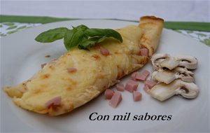 Crepes De Jamón Y Champiñones.
