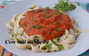 Pasta Fresca Con Salsa De Pimientos Rojos(desafio En La Cocina)
