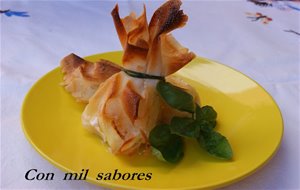 Saquitos De Gambas Y Queso
