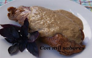 Solomillo De Pavo Con Salsa De  Nueces
