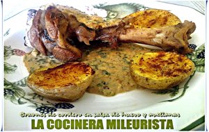 Braones De Cordero En Salsa De Huevo Y Avellanas/patatas Asadas Con Pimentón
