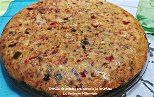 Tortilla De Patatas Con Carne A La Boloñesa
