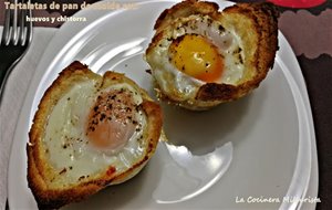 Tartaletas De Pan De Molde Con Huevos Y Chistorra
