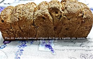 Pan De Molde De Harina Integral De Trigo Y Espelta Con Nueces
