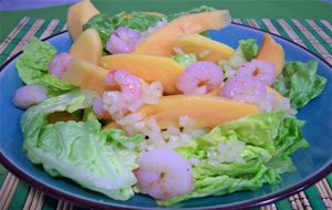 Ensalada De Papaya Con Gambas