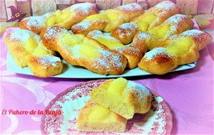 Trenzas Rellenas De Crema Pastelera 
