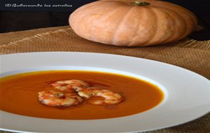 Crema De Calabaza Con Gambas
