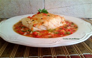 Bacalao Con Salsa Mediterranea
