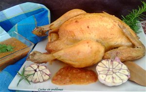 Pollo De Corral Con Salsa &#168;escaldums&#168;
