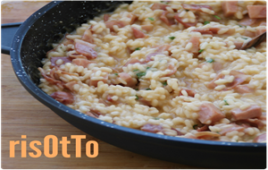 Risotto Con Bacon Y Jamón
