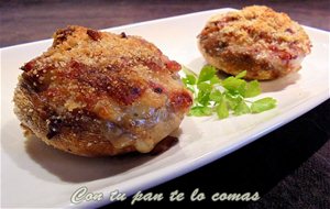 Champiñones Rellenos De Jamón Y Queso
