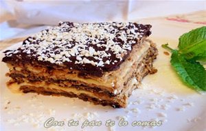 Tarta De Galletas, Flan Y Chocolate
