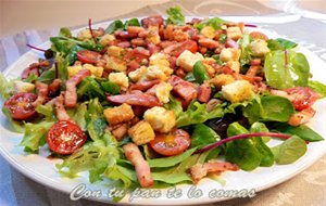 Ensalada  Con Bacon Y Vinagreta De Miel
