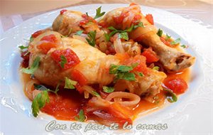 Muslitos De Pollo Con Tomate Y Cerveza
