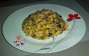 Risotto Con Berenjenas Y Calabacines Con "multicooker Redmond"
