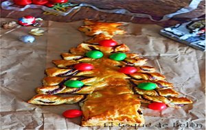 Árbol Navideño De Hojaldre Y Nutella  
