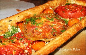 Tarta Salada De Tomate  Y Queso Azul 
