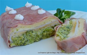 Pastel Frío De Brócoli Con Jamón Y Queso
