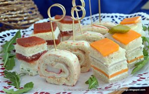 Canapés Frios Y Variados Con Pan De Molde
