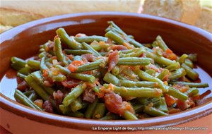 Judias Verdes Con Tomate Y Jamón
