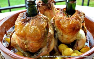 Pollo Sentado Al Cava. Receta Fácil De Pollo Al Horno
