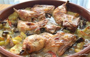 Pollo A La Cerveza Con Guarnición Al Horno
