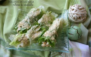 Rollitos De Lechuga Rellenos De Ensaladilla
