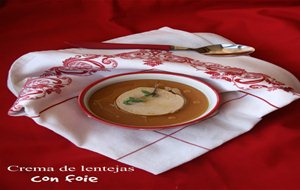 Crema De Lentejas Con Foie
