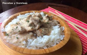 Lomo De Cerdo Con Salsa De Cacahuetes Y Leche De Coco
