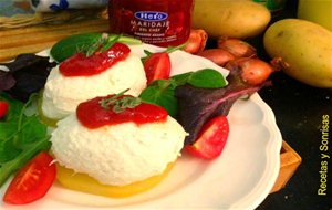 Mousse De Brandada De Bacalao Maridada Mermelada De Pimientos Asados
