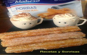 Porras Con Chocolate Y Nata
