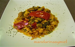 Arroz Con Habitas Y Secreto Ibérico.
