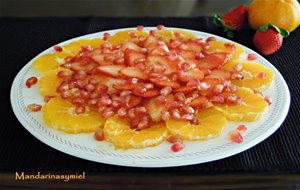 Carpaccio De Mandarina, Fresa Y Granada
