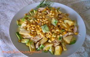 Ensalada De Arroz Con Piña Y Aguacate.
